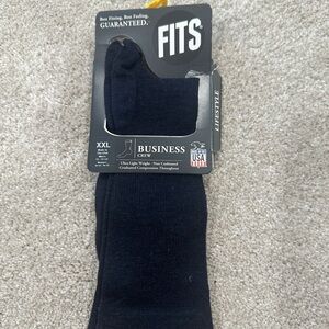 FITS Men's Black Business Crew Socks